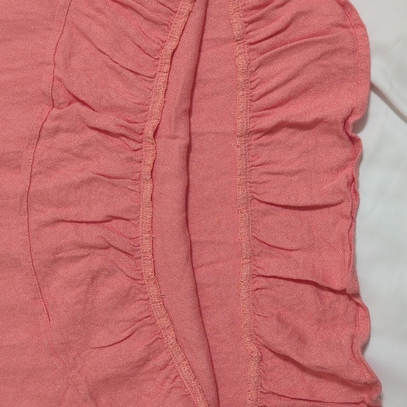 Abercrombie & Fitch Tie- Front Spaghetti Strap Midi Dress, Color Coral Size SP - Picture 6 of 15